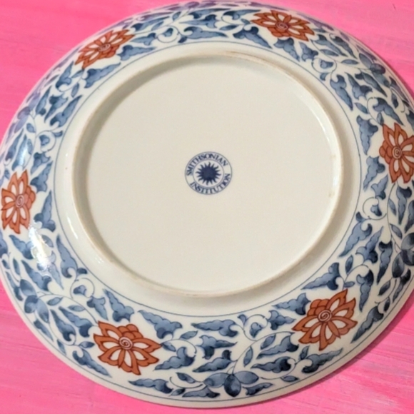 Smithsonian Institution Imari Blue Japanese Porcelain Salad Plate Iris 8.5" - Picture 2 of 2